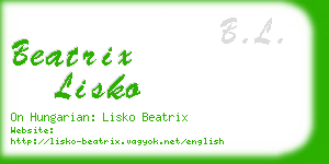 beatrix lisko business card